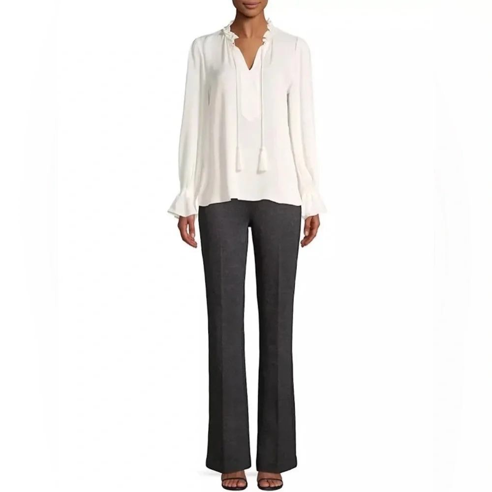 Kobi Halperin Megan Flare Pants in Dark Gray Stretchy Knit Pull on XS